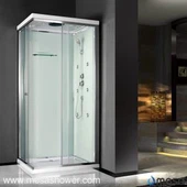 Modernt Enkelt Duschkabinett med BacK Jets Massage MER-1355