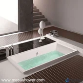 Double Ended Slip Center Drain Acrylic Rectangle Soaking Drop-in badkar