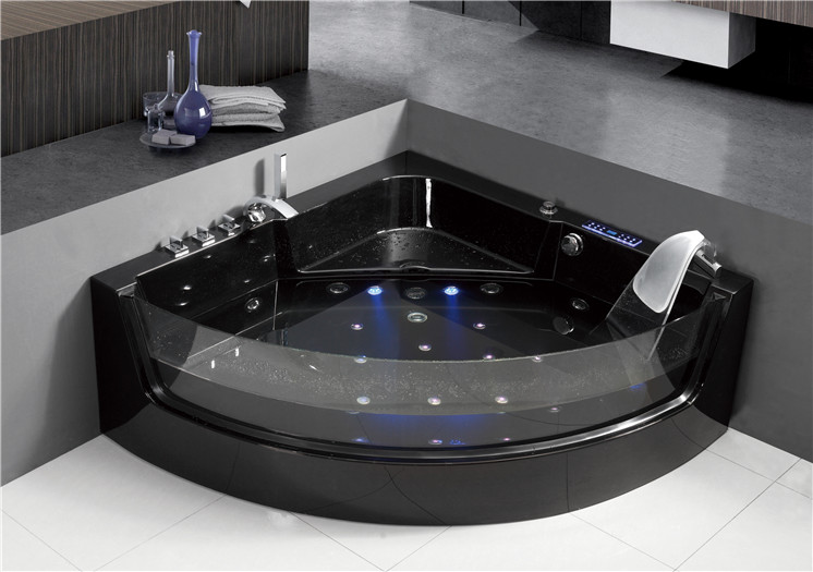 C3130-B 2017 Simple Design Black Acrylic Hot Whirlpool Jetted Massage Bathroom Bathtub-1_副本.jpg