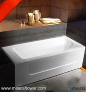 Ny ankomst Alcove Förkläde Solid Surface Acrylic Bathtub