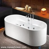 Modern Style Hot Tub Whirlpool Massage Jetted Frittstående Badrum Akryl Badkar Till Salu