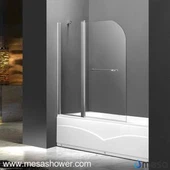 Frameless Tub Shower Pivot Dörr av Tempererat Glas Material