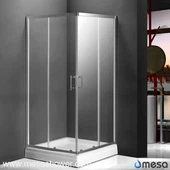 Hot Corner Glass Shower Stall av skjutdörr med full ram