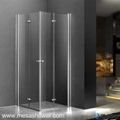 Modern Design Square Shape Frameless Duschhörna med 2 gångjärnsdörr